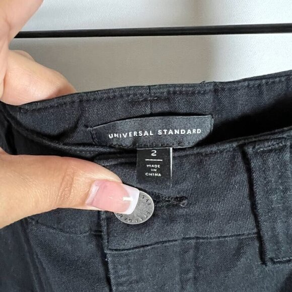 Universal‎ Standard Black Straight Leg High Rise Pants Size 2 Small - Picture 4 of 11